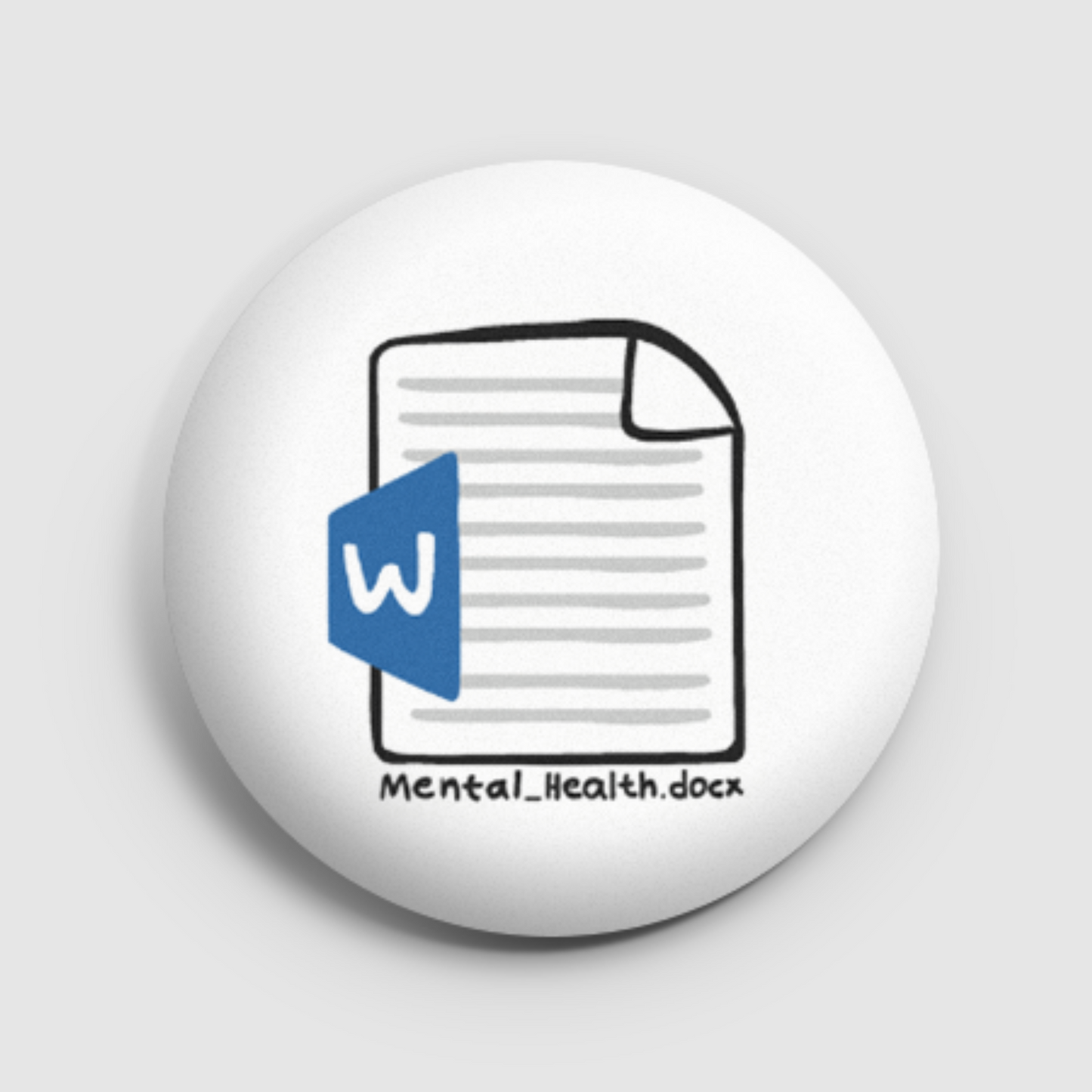 Mental health - word docx pin