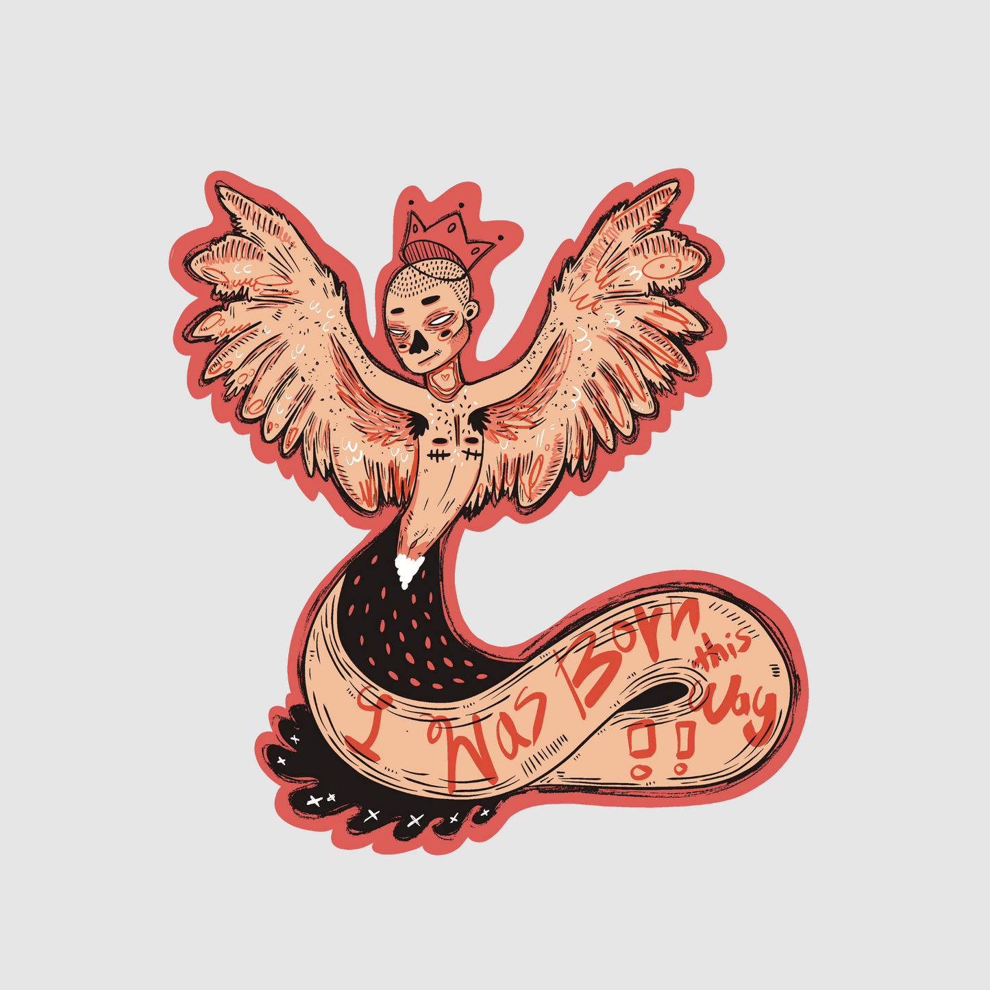 Trans awareness - i was born this way sticker