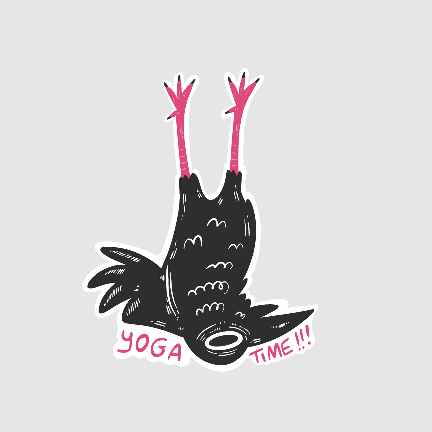 Crow - yoga time sticker