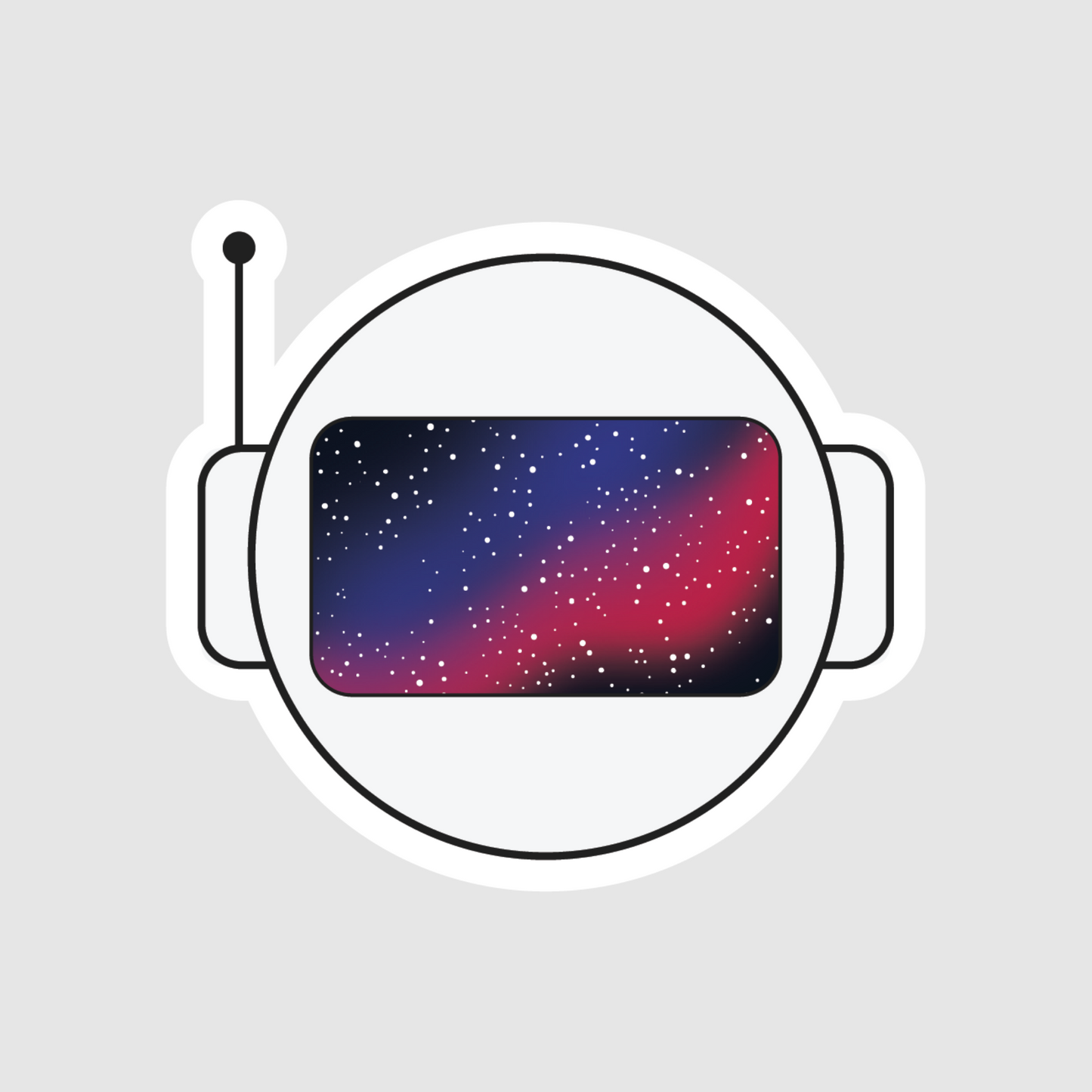 Radio - astronaut in galaxy sticker