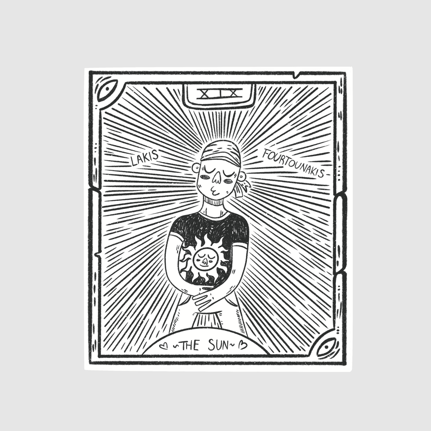 The sun - lakis fourtounakis sticker