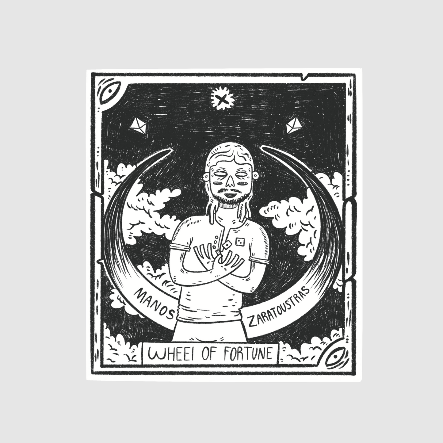 Wheel of fortune - manos zaratoustras sticker