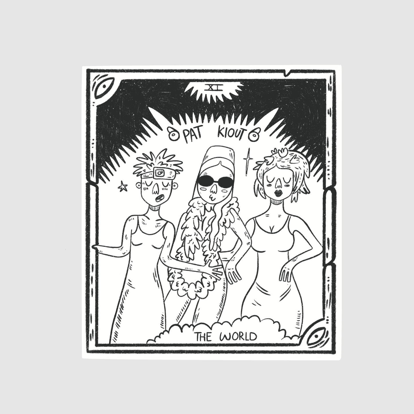 The world - pat kiout sticker