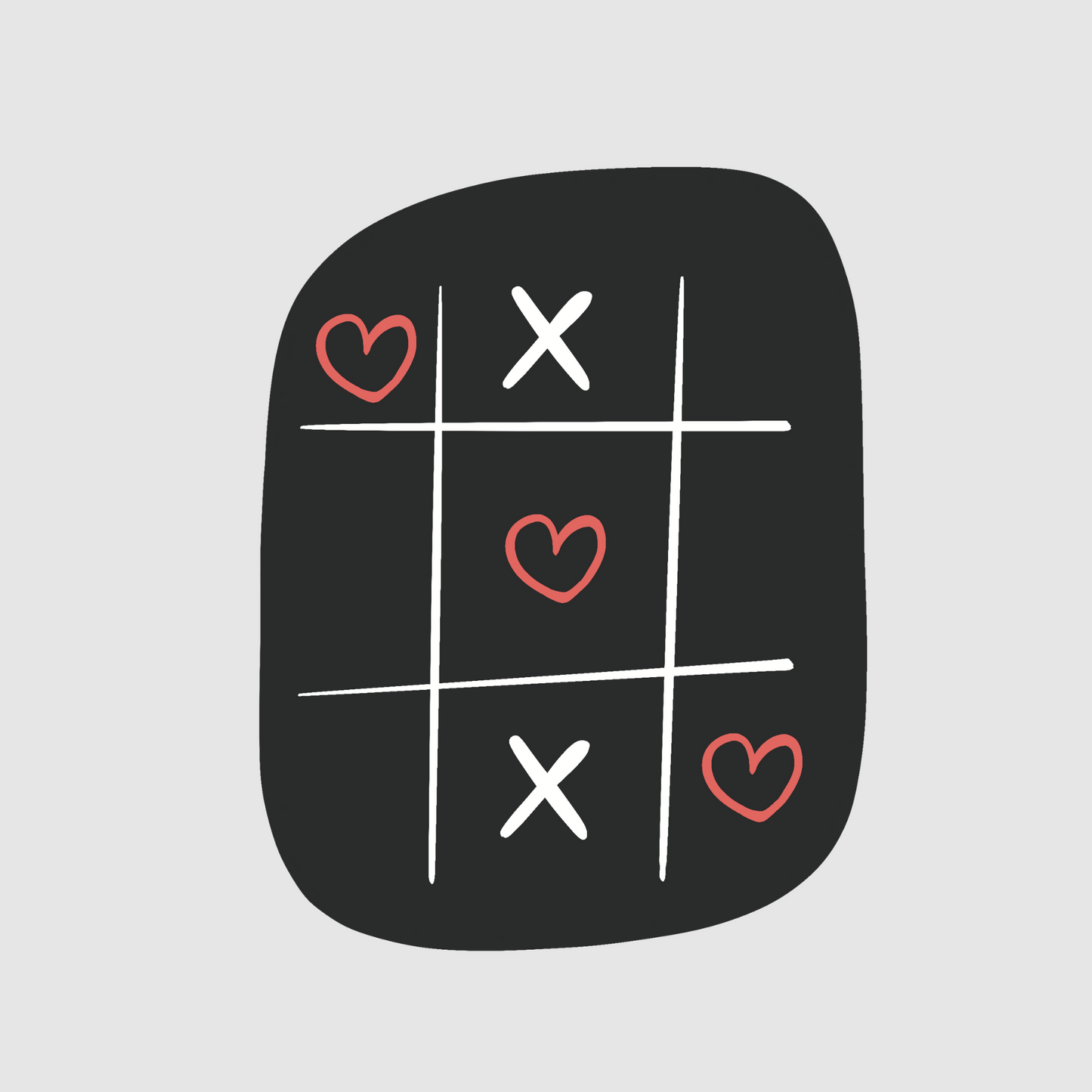 Tic tac love - tic tac toe game sticker