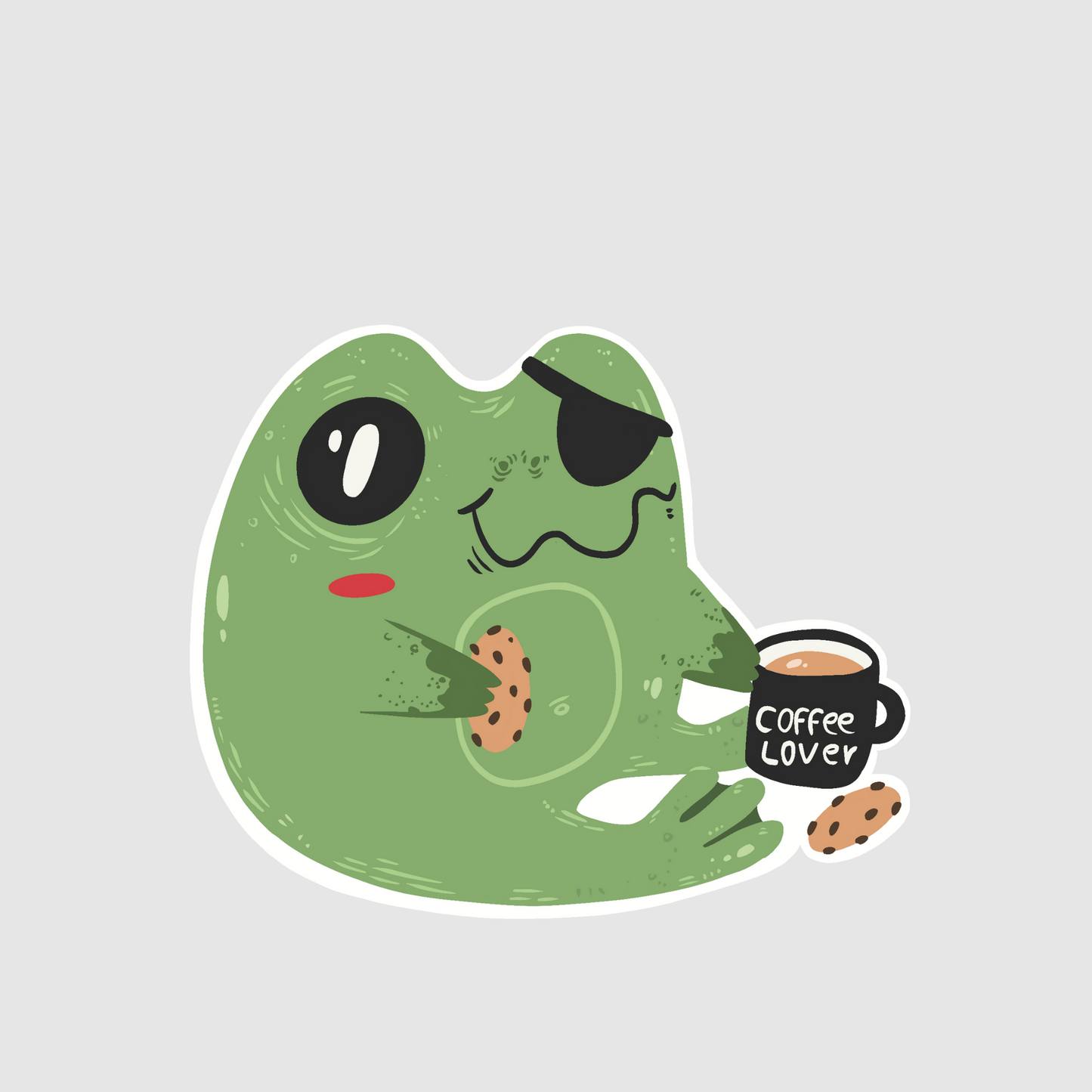 Frog - getting cozy sticker