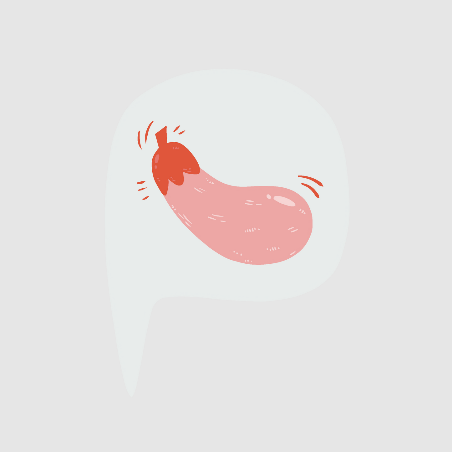 Eggplant design - eggplant chat notification sticker