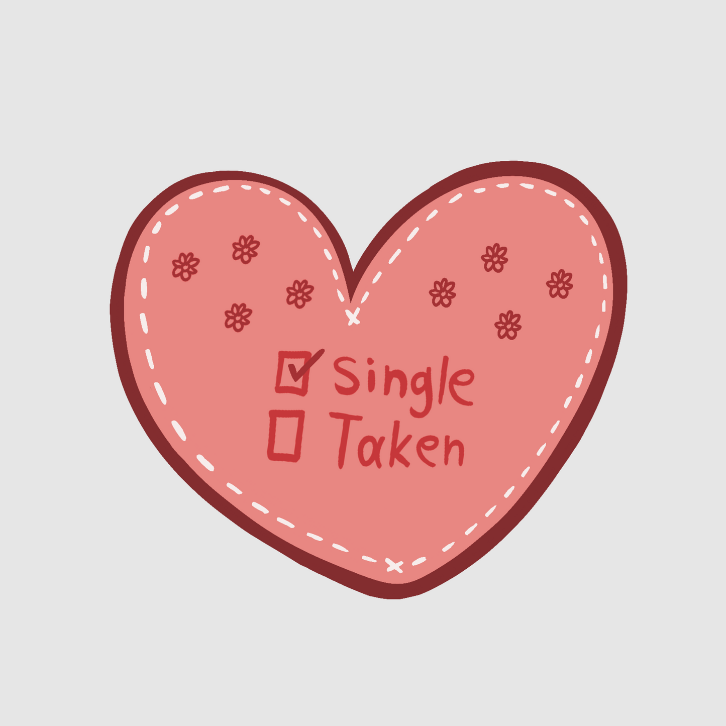 Single or taken? - heart sticker, single choice