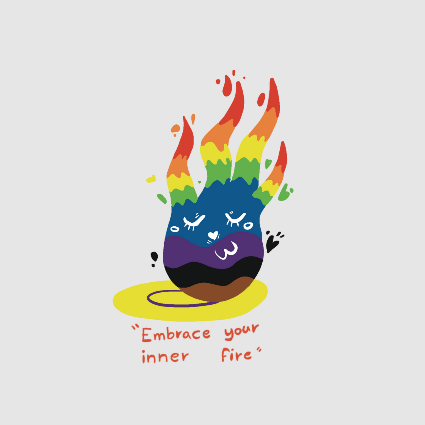 Queer flame - embrace your inner fire sticker