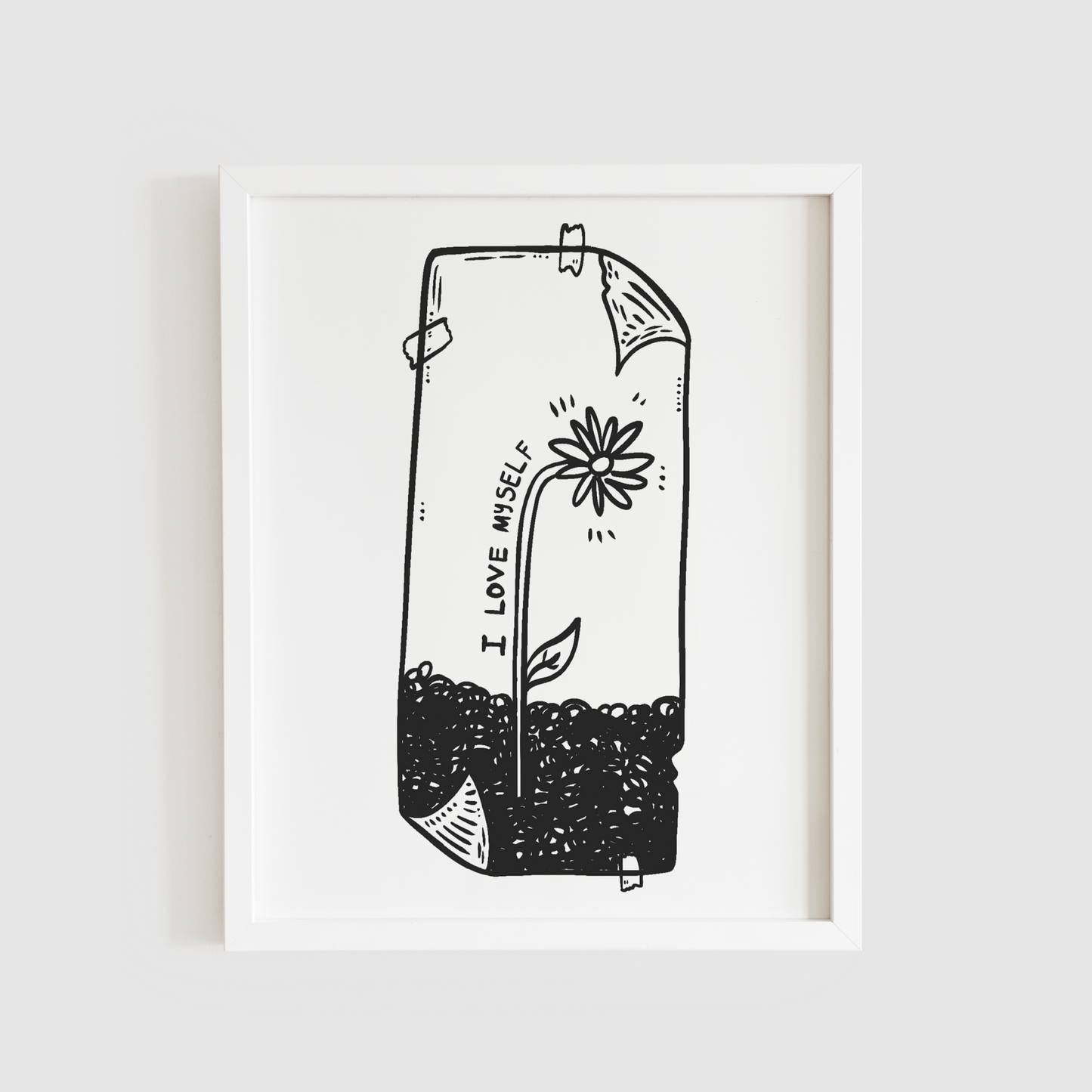 Loving flower - i love myself print