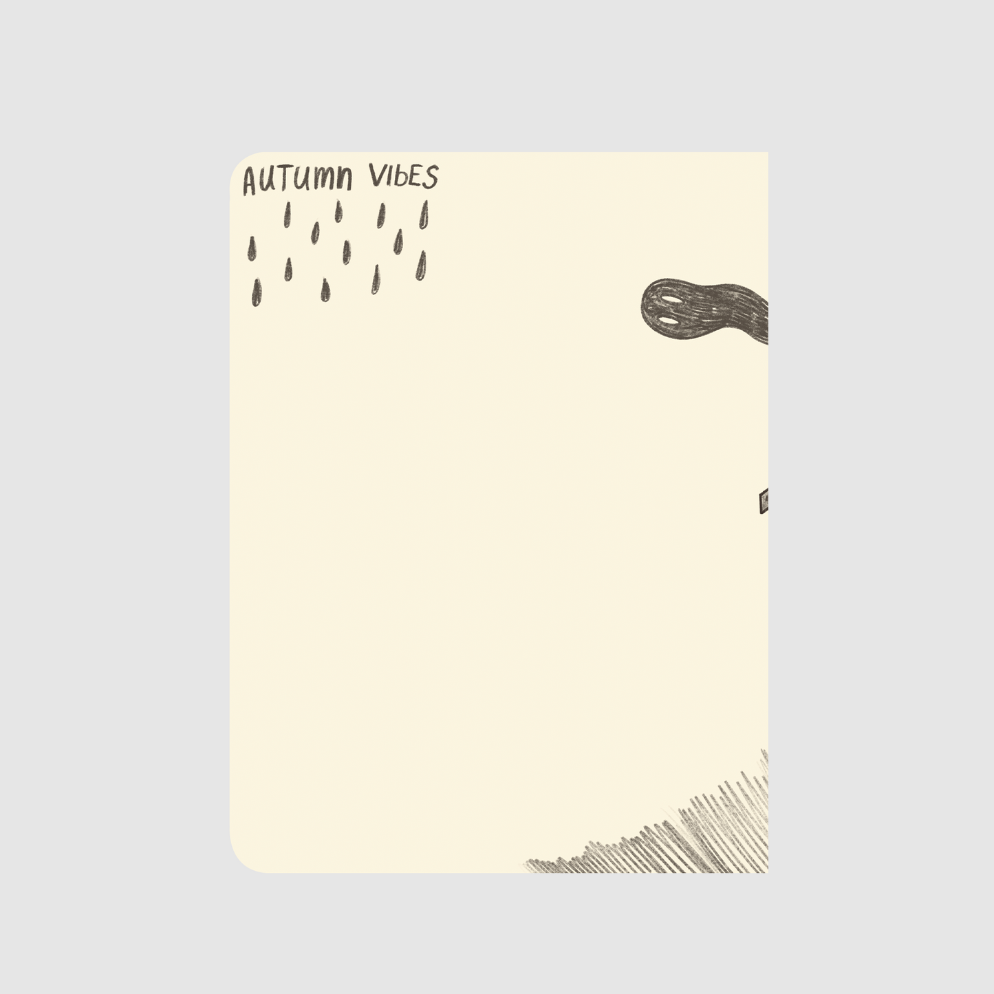 Autumn vibes - cute mouse in a cabin notebook