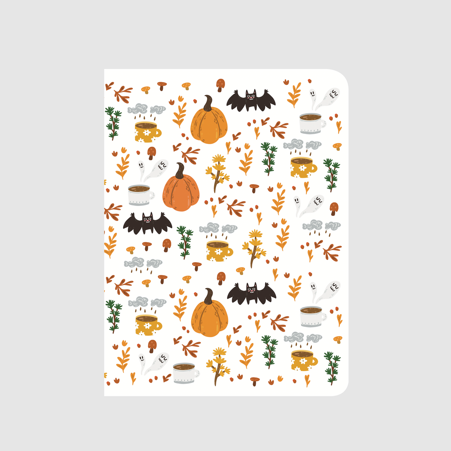 Halloween pattern - autumn notebook