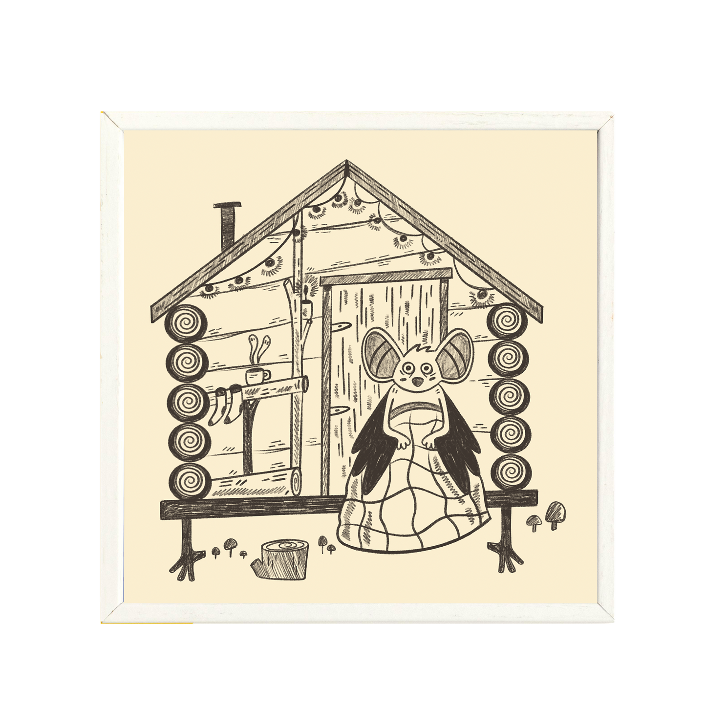Autumn vibes cabin - small mouse print