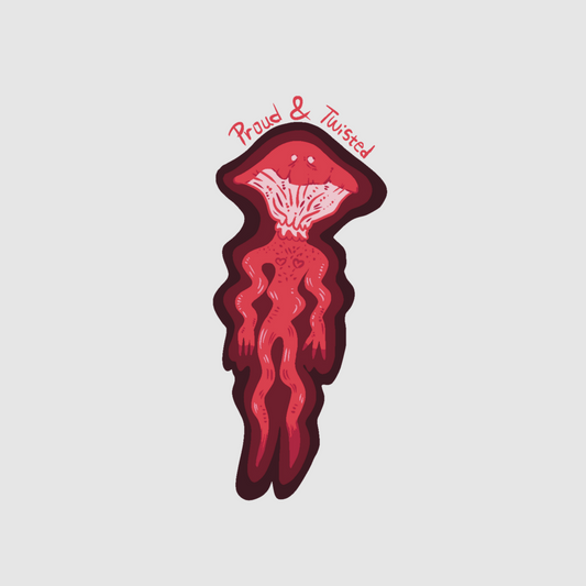 Fungi design - proud and twisted sticker