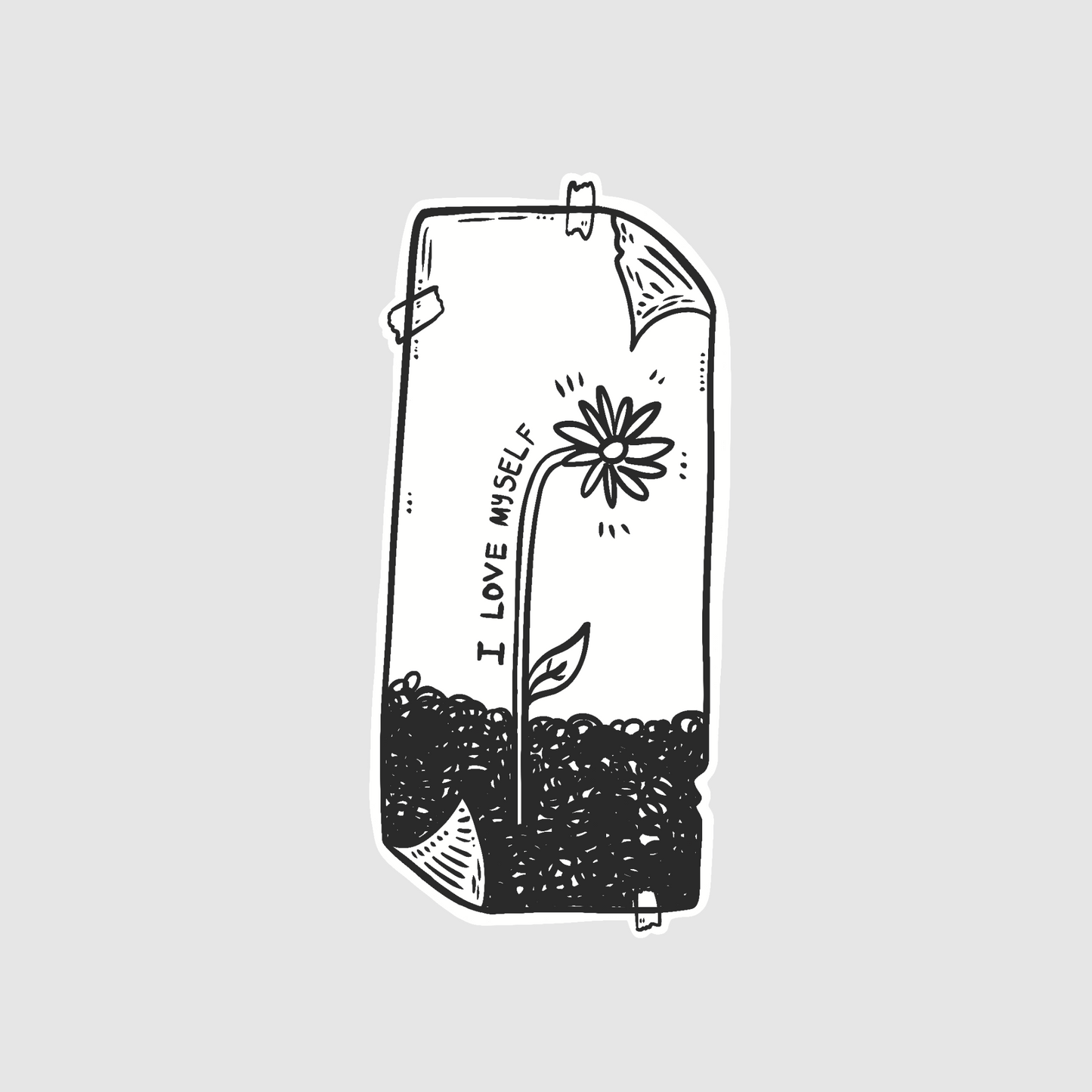 Loving flower - i love myself sticker