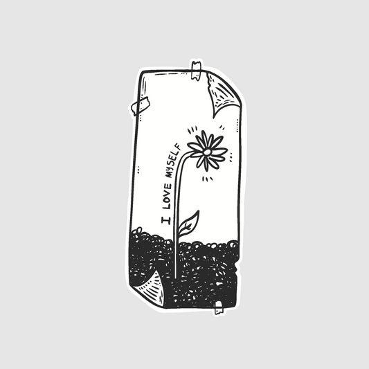 Loving flower - i love myself sticker