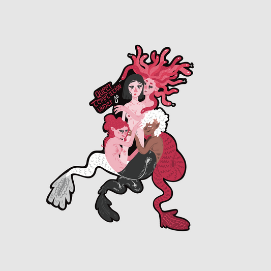 Queer temptation under water - poly sticker