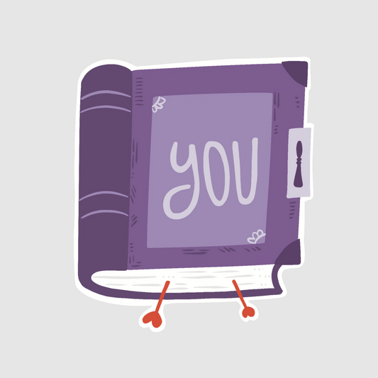 Lock and key - book sticker