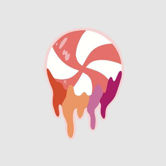 Christmas candy sticker