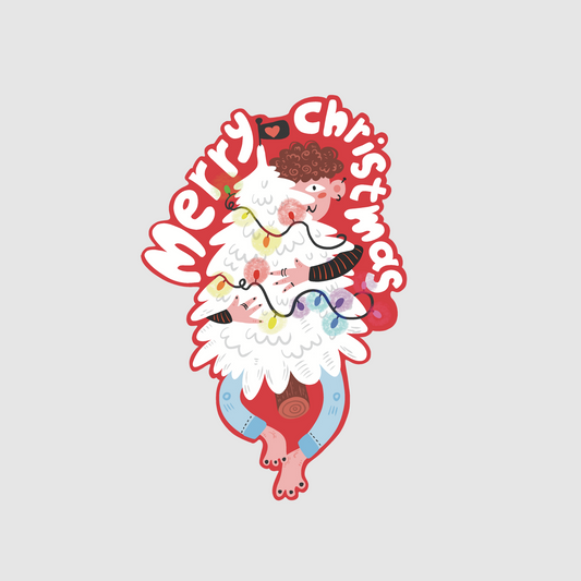 Christmas tree - merry christmas sticker