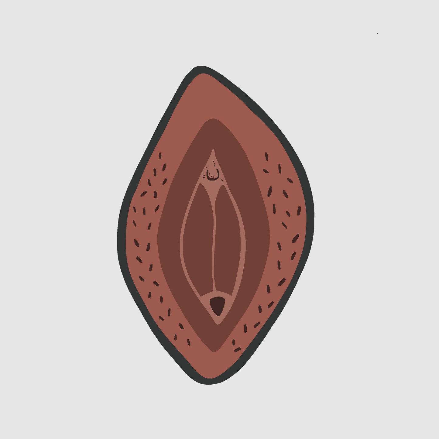 Vulva design - two available colors sticker