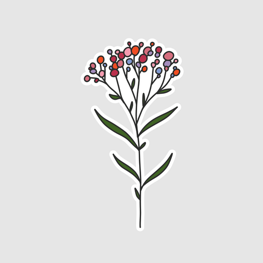 Fruitage with stem sticker - plant sticker