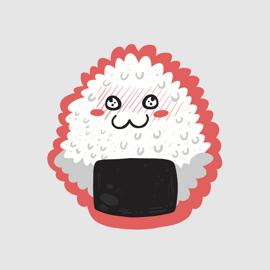 Emotional sushi - onigiri sticker