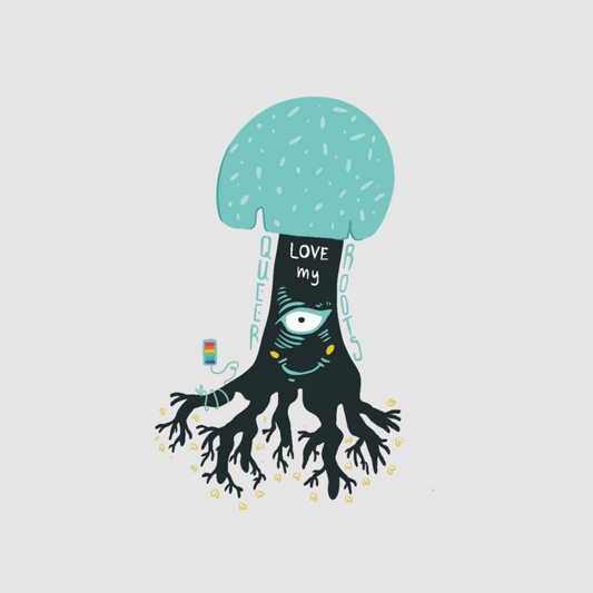Roots - love my queer roots sticker