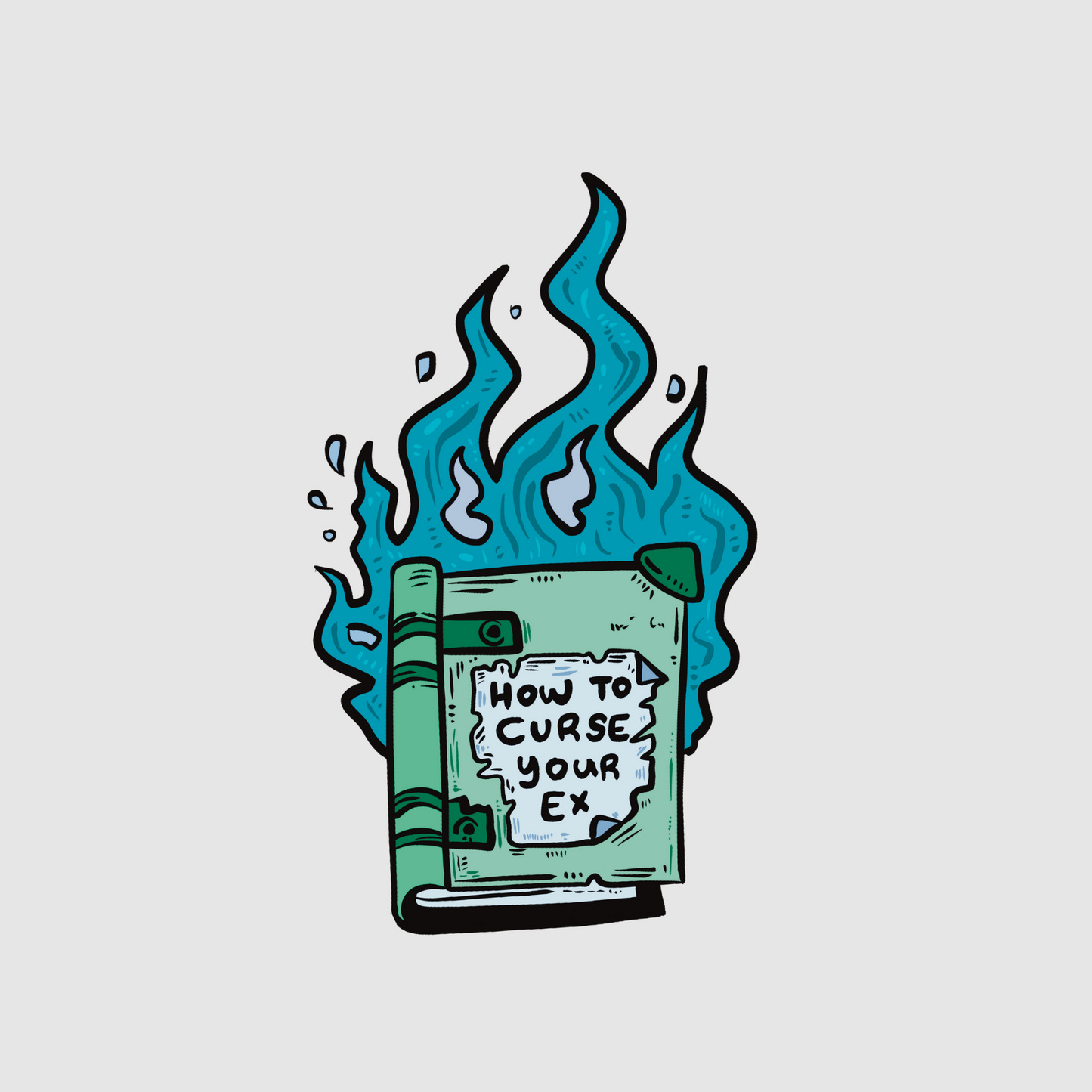 Magic book - how to curse your ex sticker