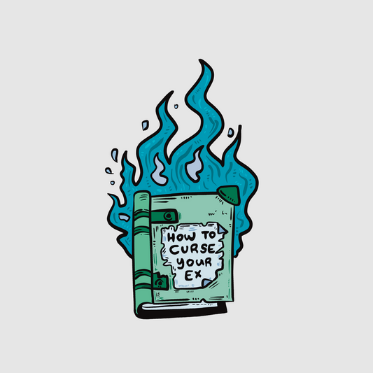 Magic book - how to curse your ex sticker