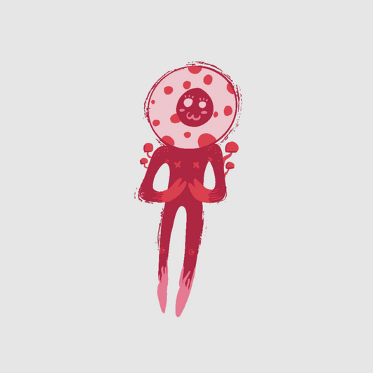Mushroom - human mushroom sticker