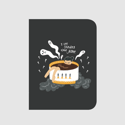 I love spending time alone - autumn notebook