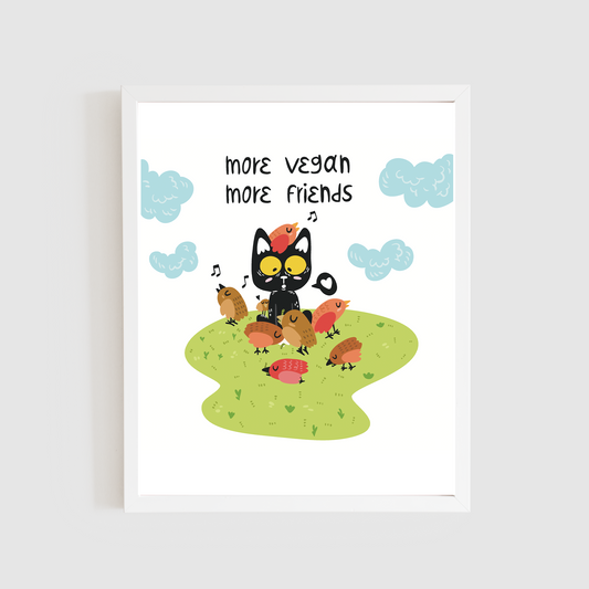More Vegan More Friends Print