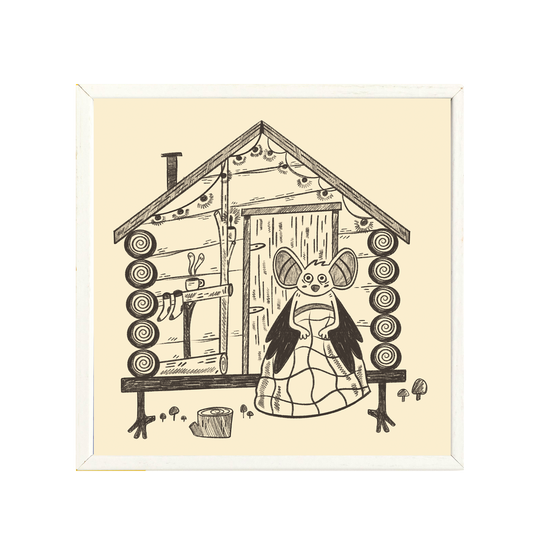 Autumn vibes cabin - small mouse print